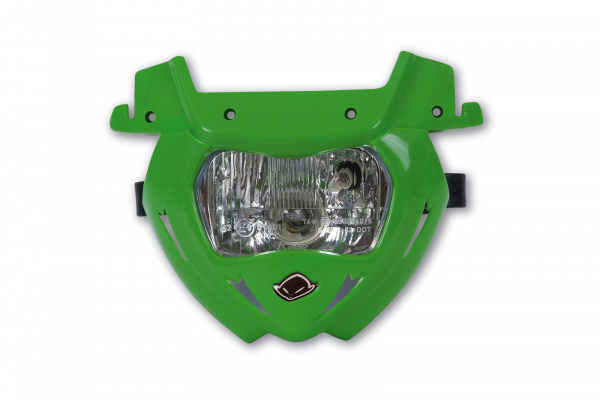 Replacement plastic for motocross Panther headlight lower part green - Headlight - PF01711-026 - UFO Plast