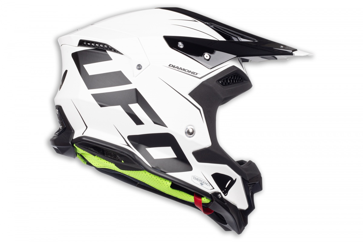 Motocross helmet Diamond limited edition black and white - ADULT - HE051 - Ufo Plast