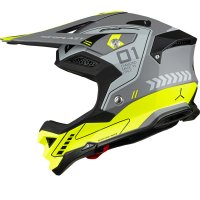 Motocross helmet Diamond grey and neon yellow - Home - he055 - Ufo Plast