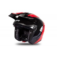 Jet helmet Sheratan black and red glossy - Helmets - HE189 - Ufo Plast