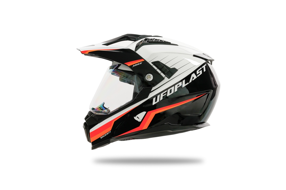 Motocross Aries helmet black and white - Helmets - HE13500-WK - Ufo Plast