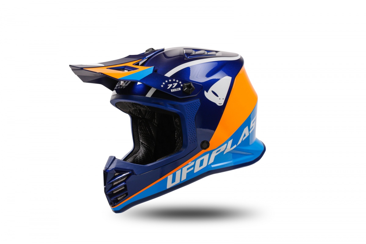 motocross Korey helmet for kids blue and orange - Helmets - HE13600-CF - UFO Plast