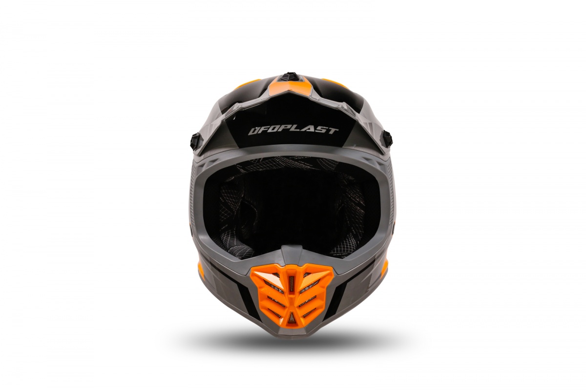 motocross Korey helmet for kids grey and orange - Helmets - HE13600-EF - Ufo Plast