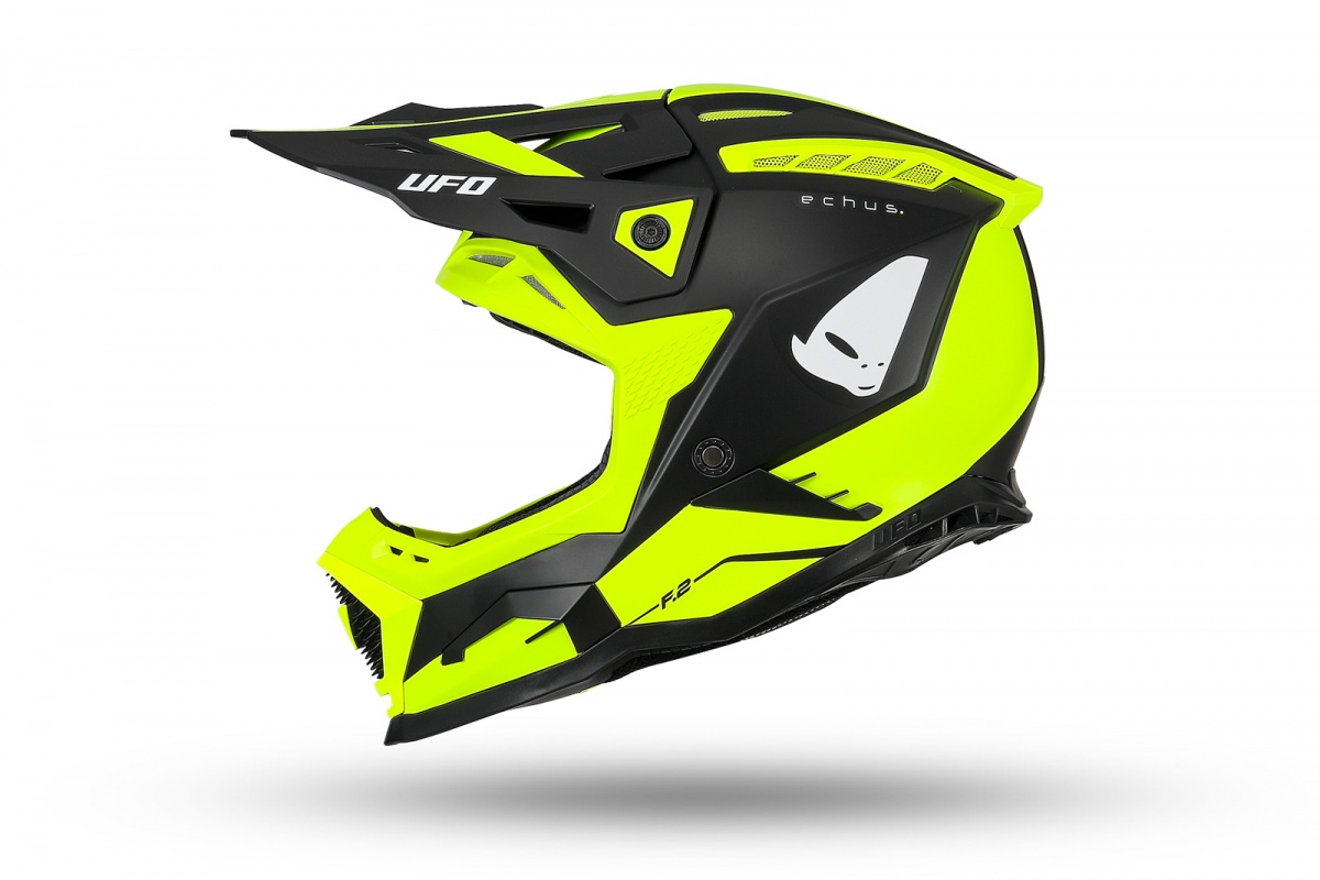 Motocross Echus helmet neon yellow and black - Helmets - HE13100-DK - Ufo Plast