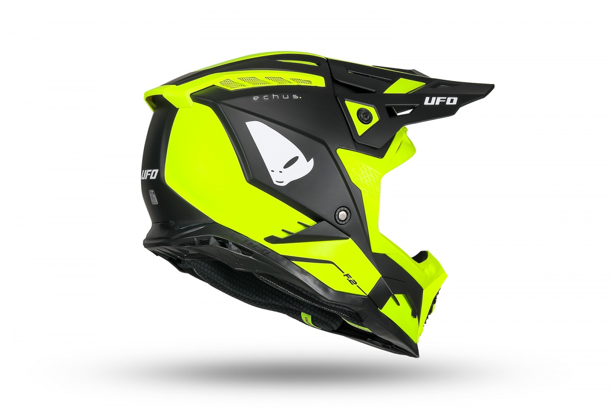 Motocross Echus helmet neon yellow and black - Helmets - HE13100-DK - Ufo Plast