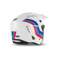 Sheratan cross jet helmet white, red, blue