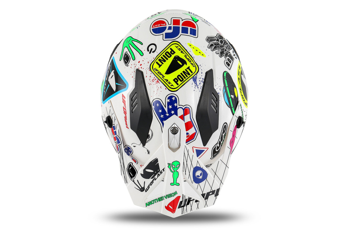 Sheratan cross jet helmet white